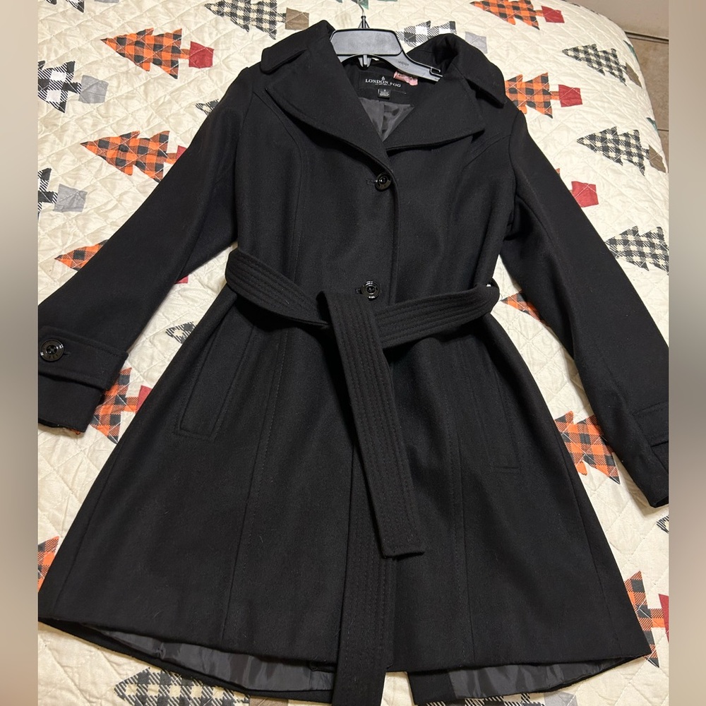 London Fog Women's Black wool Coat